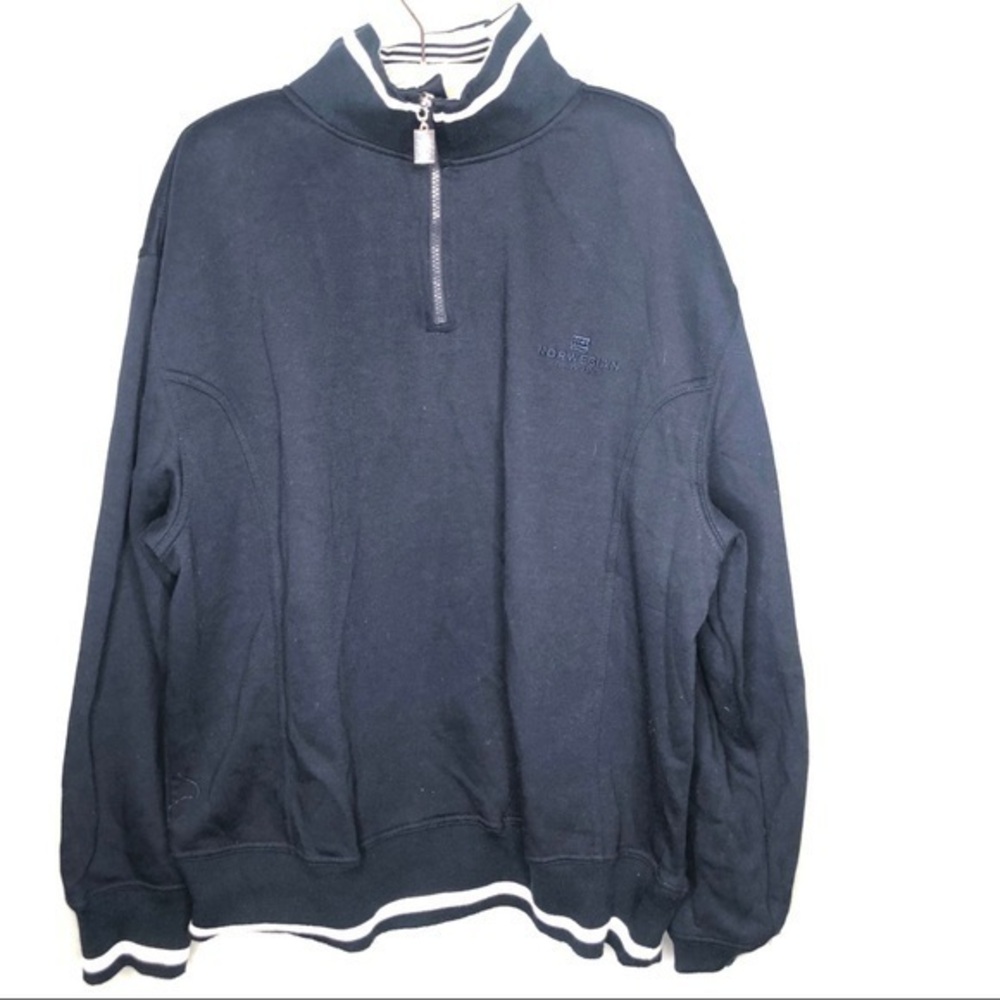 Norwegian cruise line navy blue pullover sweatshirt cruise 1/4 zip nautical XL